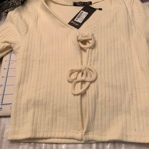 Nasty Gal crop tie cardigan